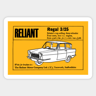 RELIANT REGAL 3/25 - ADVERT Sticker